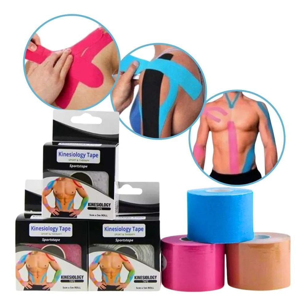 10X Kit 3X Fitas Adesiva Kinesio Fisioterapia Muscular Elás