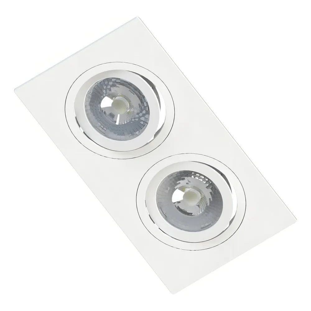 10X Spot De Embutir Duplo Par20 Face Plana Branco Save Ener