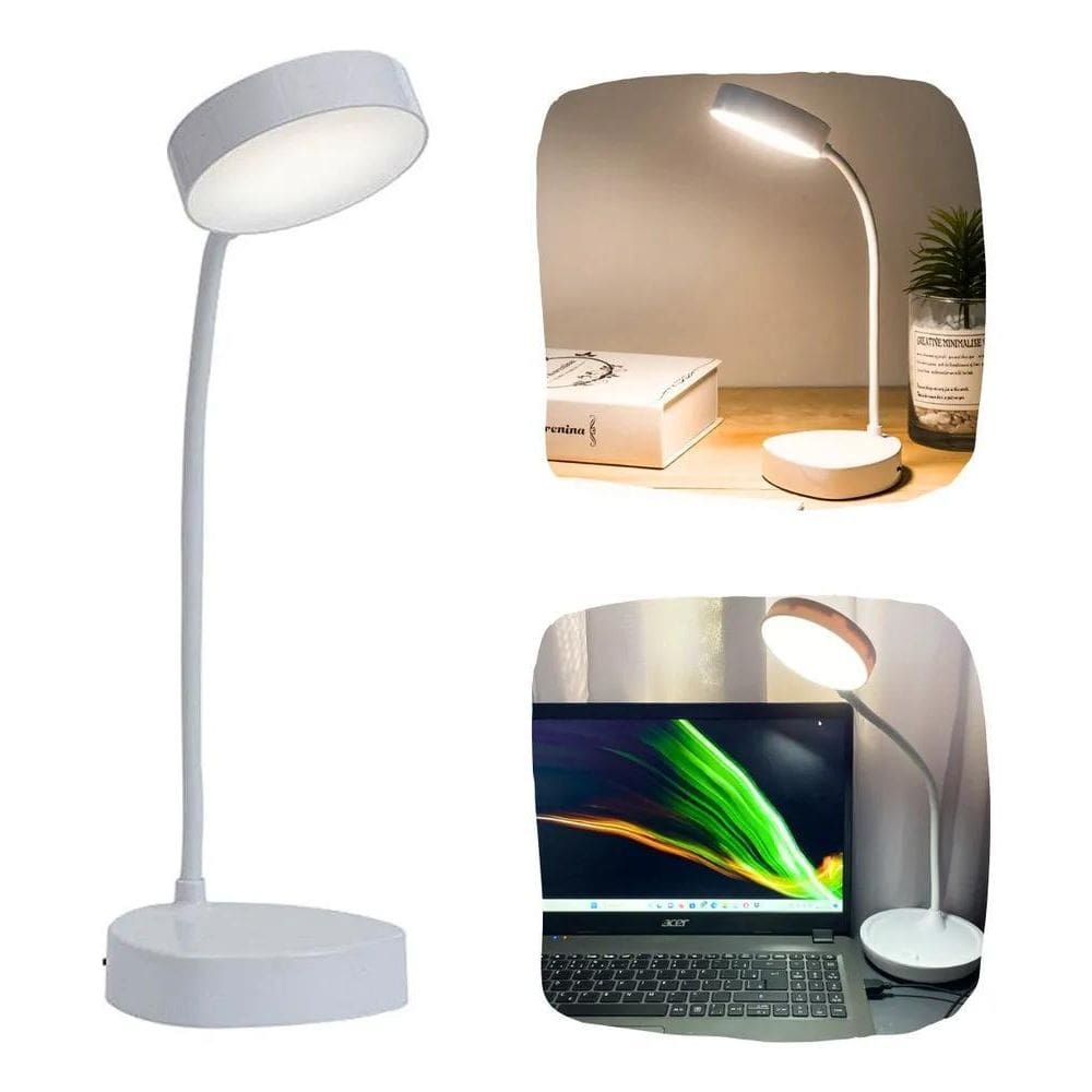 10X Luminária De Mesa Flexível Escritório Leitura Touch 20