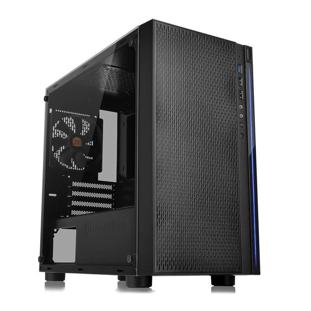 Estojo para computador Thermaltake Versa H18 de vidro temperado preto