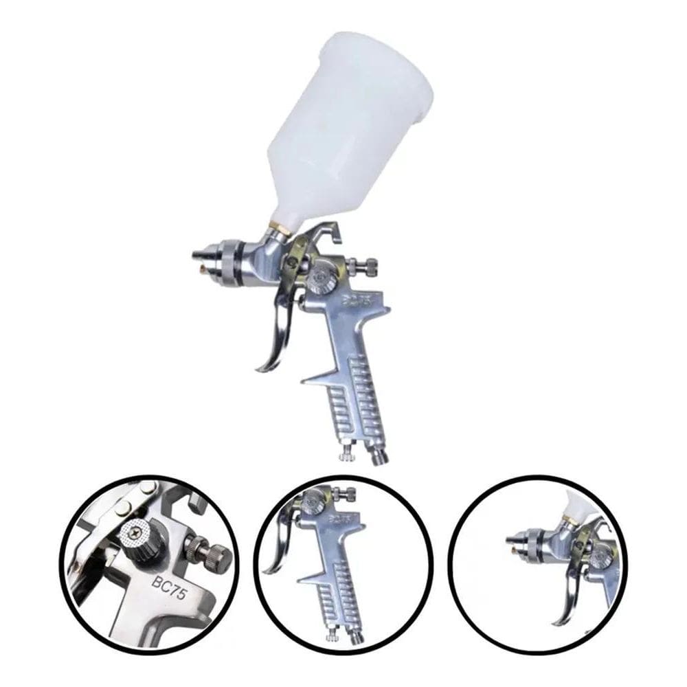 10X Bc75 Pistola Pintura Steula Hvlp 1.7 Mm 600Ml 14 Furos