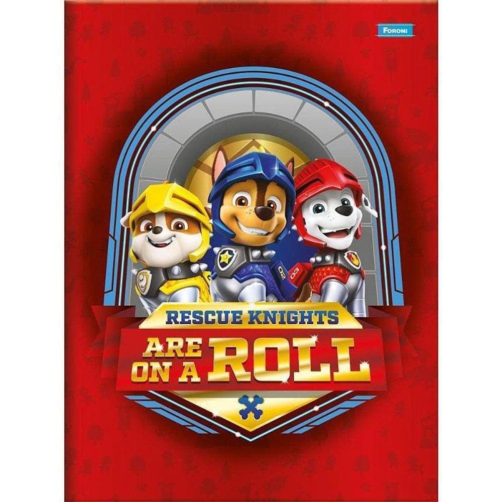 Caderno Brochura 1/4 Capa Dura Patrulha Canina 80Fls Pcc/ 10