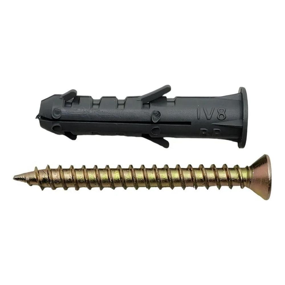 10X 100 Parafusos Phillips C/Bucha 8 Anel 8Mm