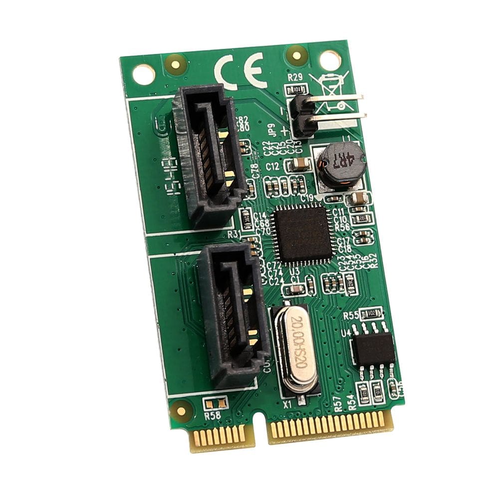 Placa controladora Mini PCIe para SATA III Syba ASM1061 de 2 portas
