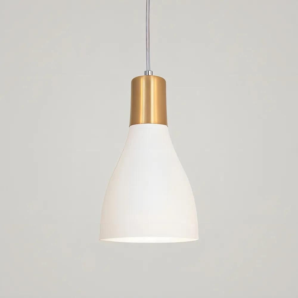 10X Luminária Pendente Lustre Teto Luxo Branco 1920 Com Dou