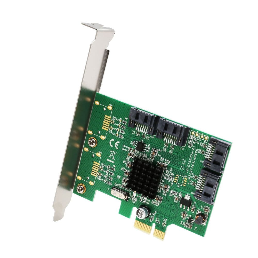 Placa PCIe SATA III IO CREST Marvell 9215 de 4 portas de baixo perfil
