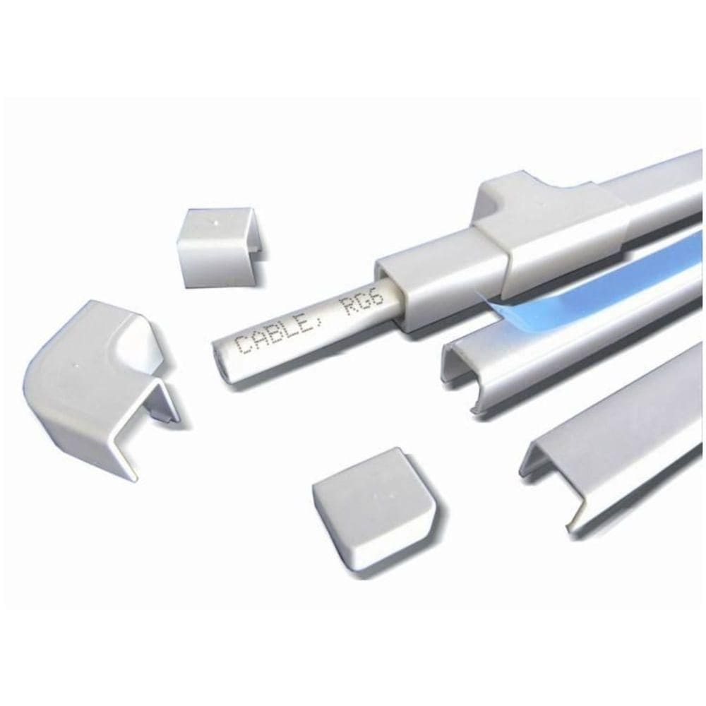 Canaleta Dexson 10x10mm Com Adesivo 2 Metros Branca - Dxn10021 - Schneider Canaleta P-superficie Dexson 10x10mm Bca