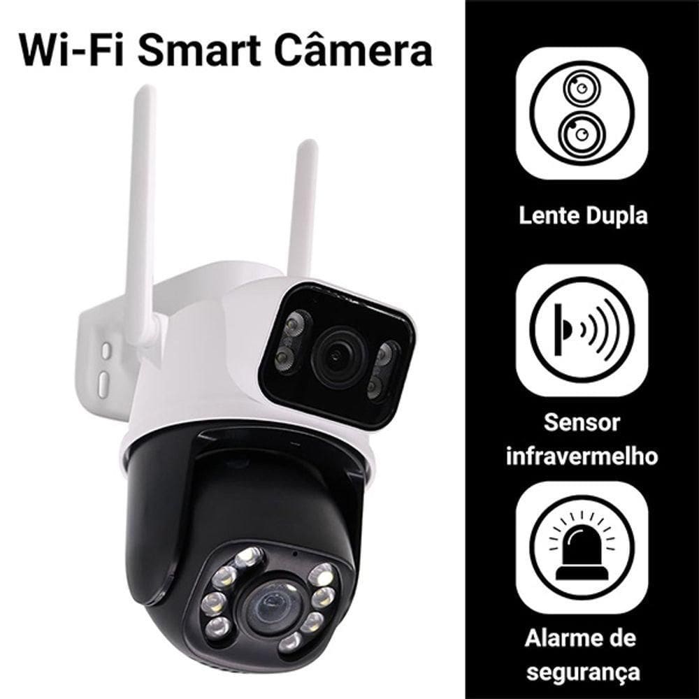 Câmera De Segurança Wifi Ip 2 Em 1 Fixa | Casas Bahia