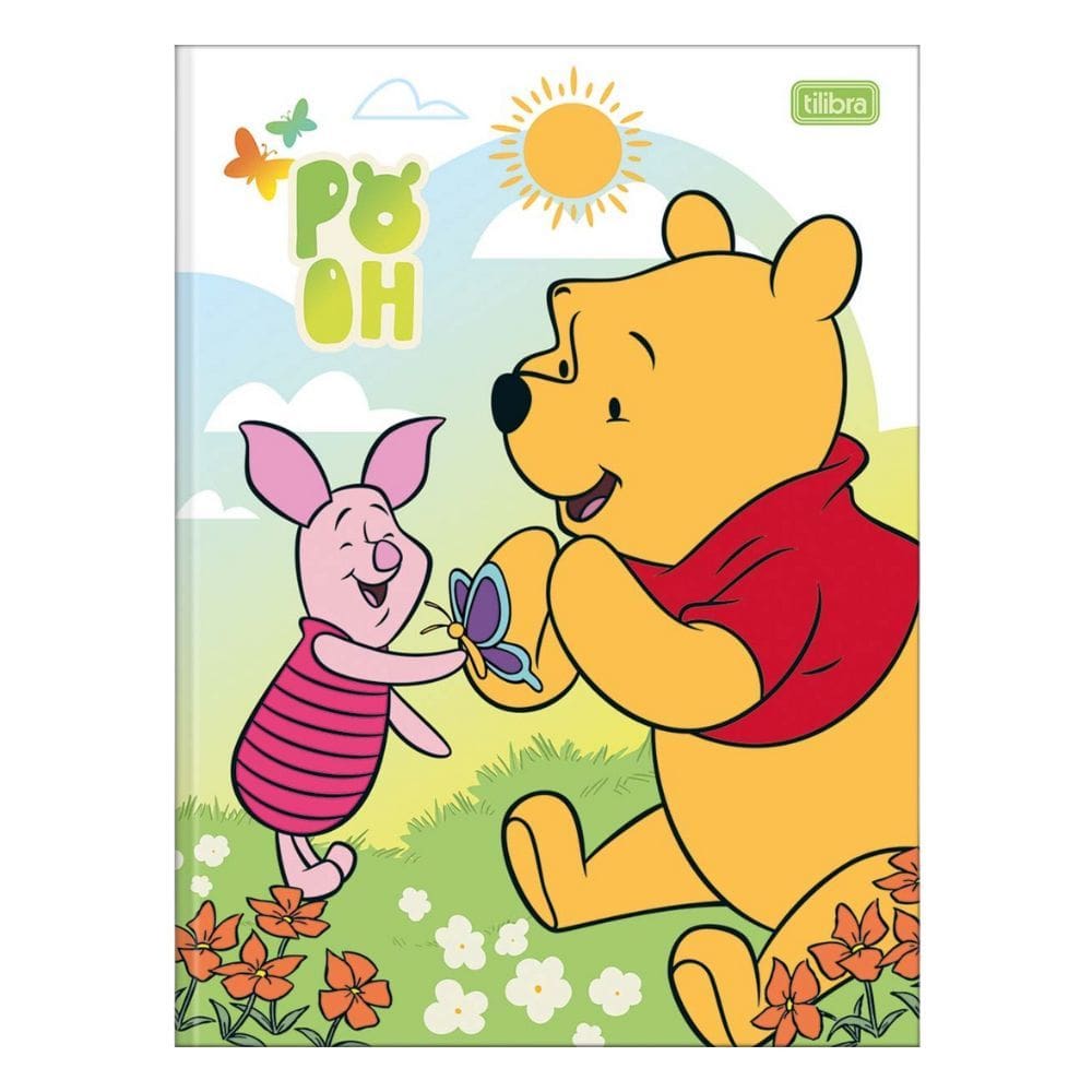 Caderno Brochura Grande Capa Dura Ursinho Pooh 80 Folhas Pautado c/ Adesivo  - Tilibra | Papelaria | Material Escolar |