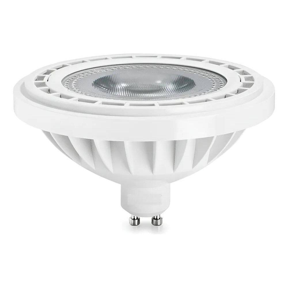 10X Lâmpada Led Ar111 12W 3000K Gu10 Dicróica Branco Quente
