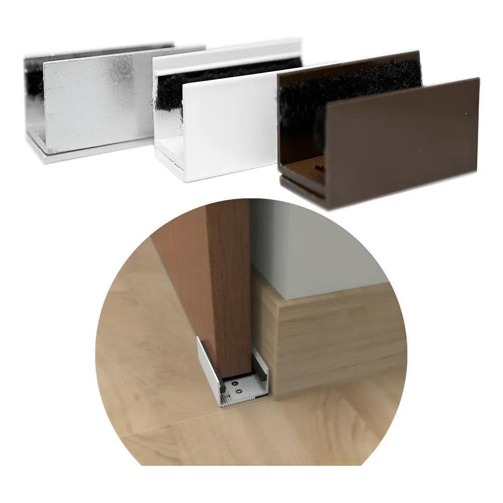 10X Pino Guia Para Porta De Correr De Madeira 8Cm 3 Cores M