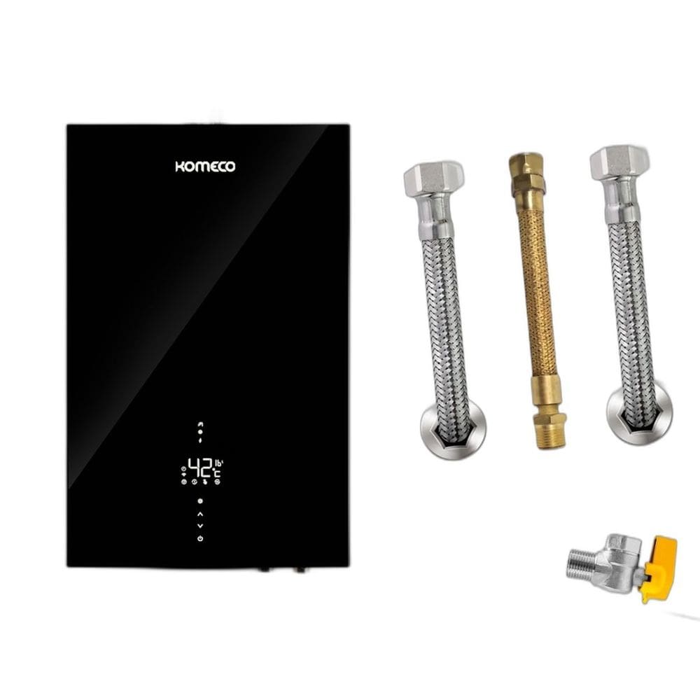 Kit Aquecedor Komeco KO26BKDECOR 26L GN + Acess. Ligação
