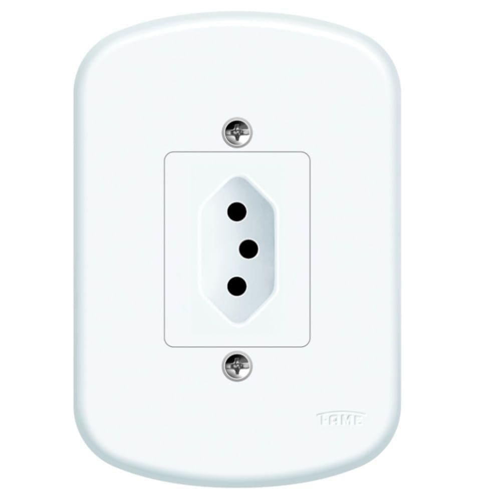 Conjunto Tomada 2p+t 20a 250 Volts Blanc -1350 - Fame Conj.1tomada Padrao 2p+t 20a Fame 1350 .