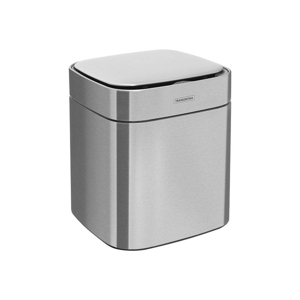 Lixeira Tramontina Sense Square Automática com Sensor 8L Inox Acetinado