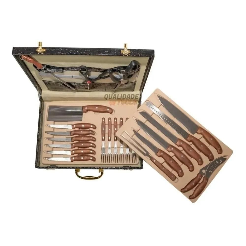 Faqueiros Churrasco Aço Nióbio 6 Peças