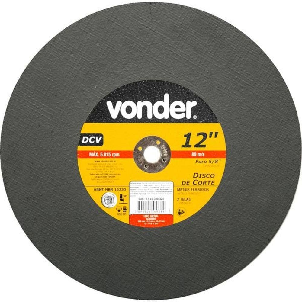 Disco De Corte 300,0x3,2x15,87 Dcv Vonder