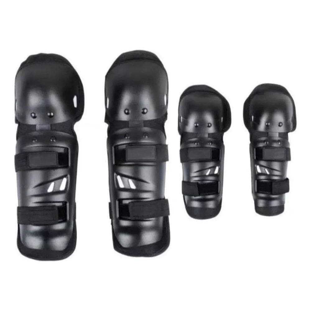 10X Kit Joelheira Cotoveleira Articulada Zem Moto Bike Tril