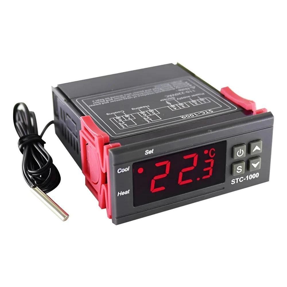 10X Termostato Digital Stc-1000 110/220V Aquecedor Refriger