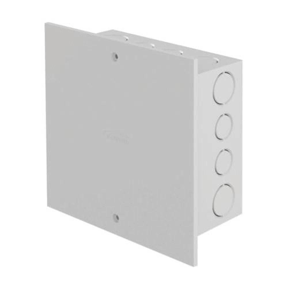 Caixa Passagem Grande 381x342mm Pvc Amanco Ip40 Nbr6146 Drywall Entradas 25-32mm Barramento Incluso