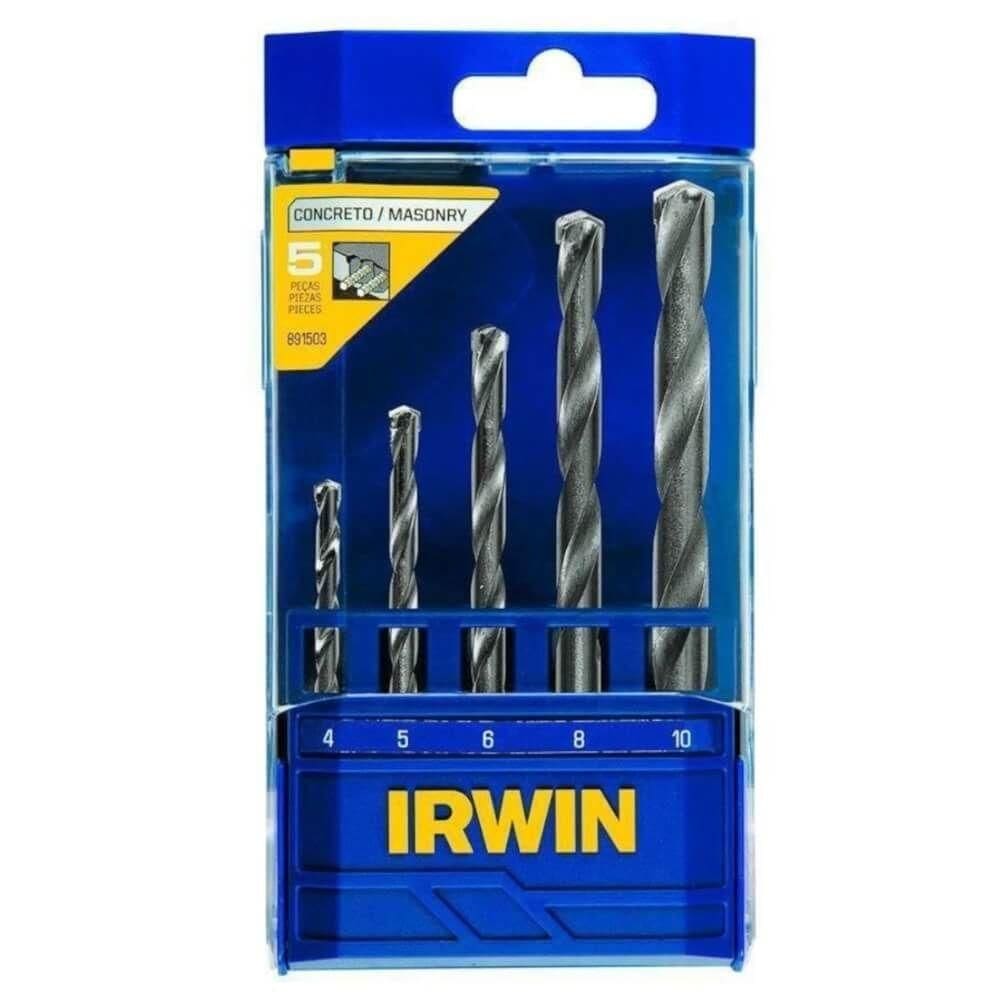 Conjunto De Brocas Para Concreto 4 A 10mm Com 5 Peças - 891503 - Irwin