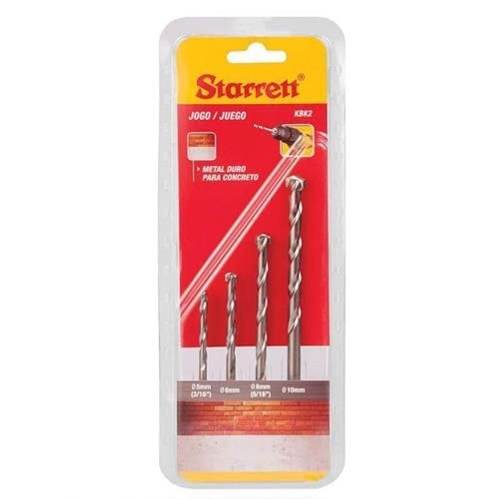Jogo De Brocas Para Concreto Com 4 Peças - Kbk2 - Starrett
