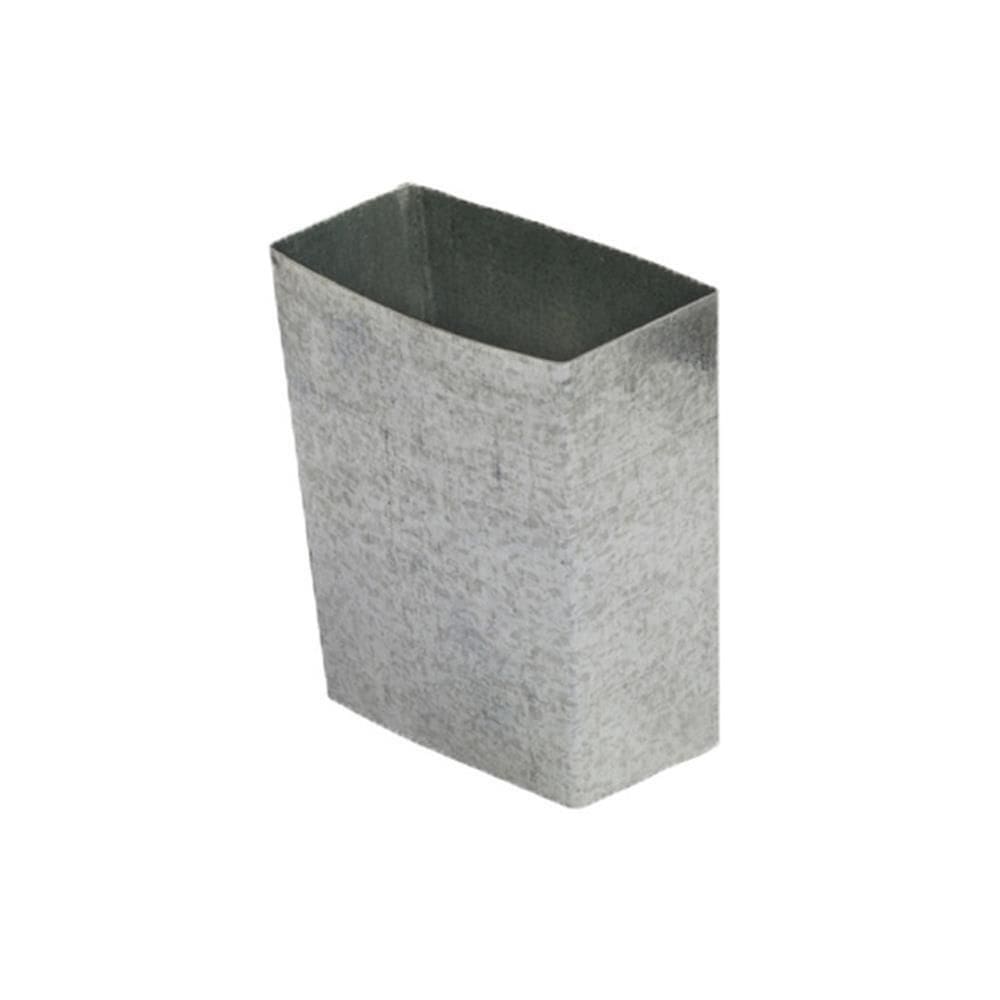 Bocal Retangular Zincado 3”” Com 28cm - Leste Calhas Bocal Retang. 3” C-28 Zinc.calha Frontal
