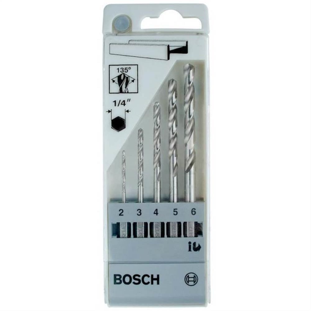Jogo De Broca Hexagonal Para Madeira 2,3,4,5 E 6mm - 2608595525 - Bosch Jg.broca Hexagonal P-madeira 2-3-4-5-6mm
