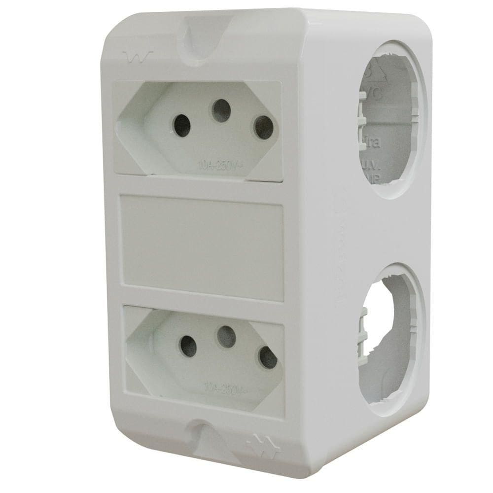 Conjunto Com 2 Tomadas De 10 Amperes Poliwetzel Pvc - E017212029 - Wetzel