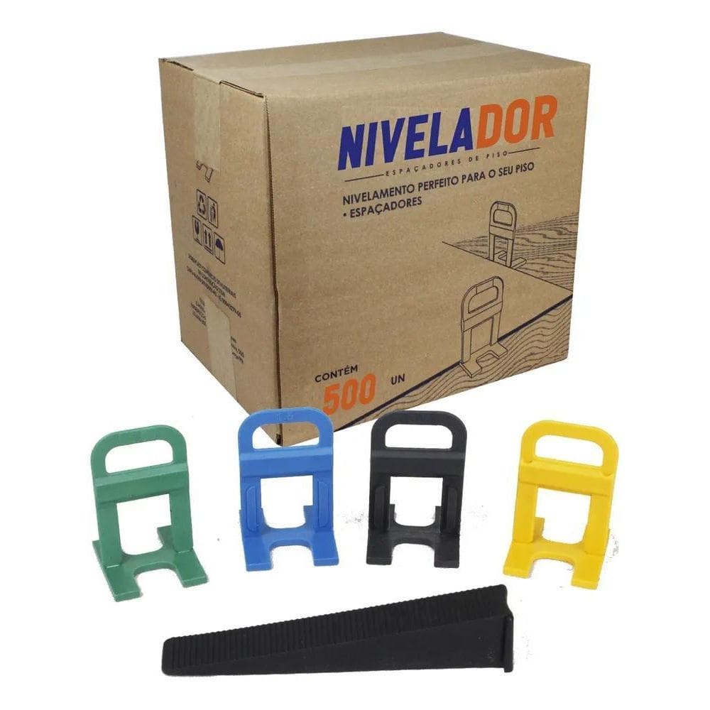 10X 500 Nivelador Piso Porcelanato Cerâmica + 50 Cunhas 1,5