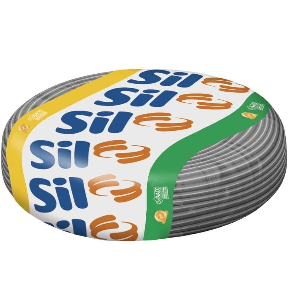 Cabo Flexivel Cinza 750v 1,00mm 100m Sil Cabo Flexsil 750 Volts 1,00mm Com 100 Metros Cinza - 3.016.008.1.06 - Sil