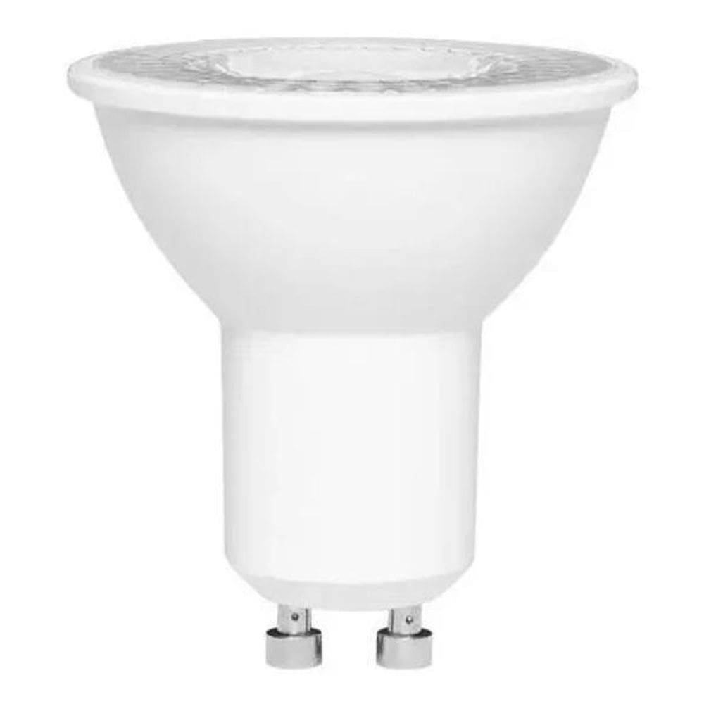 10X Lâmpada Led Dicroica Mr16 Gu10 4,8W Branco Frio 6500K
