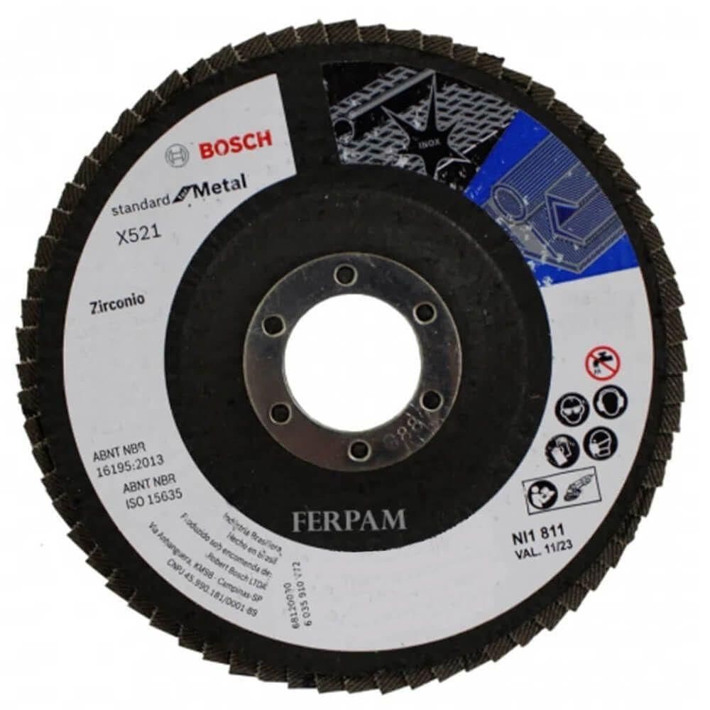 Disco Flap X521 Para Metal Grão 60 115mm - 2608619289 - Bosch