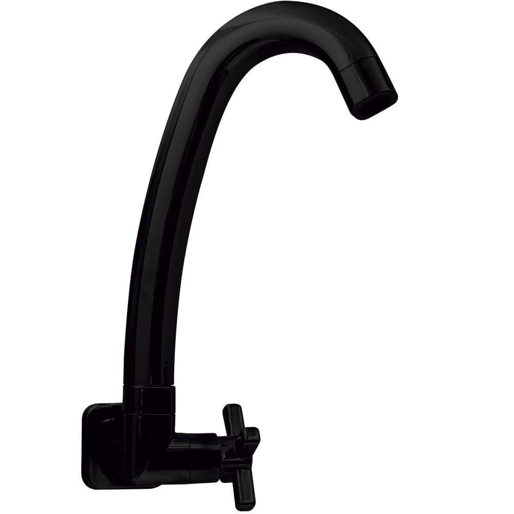 Torneira Para Cozinha Com 1-4 Volta Preta Em Parede - 774334 - Stoc
