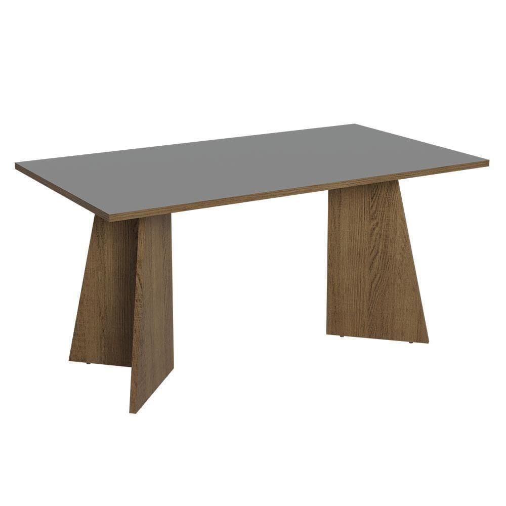 Mesa De Jantar Retangular Tampo De Madeira 5389 Rustic-cinza Madesa Rustic-cinza