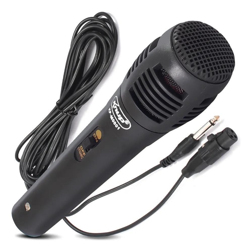 10X Microfone Para Karaoke Dinâmico Com Fio Unidirecional P