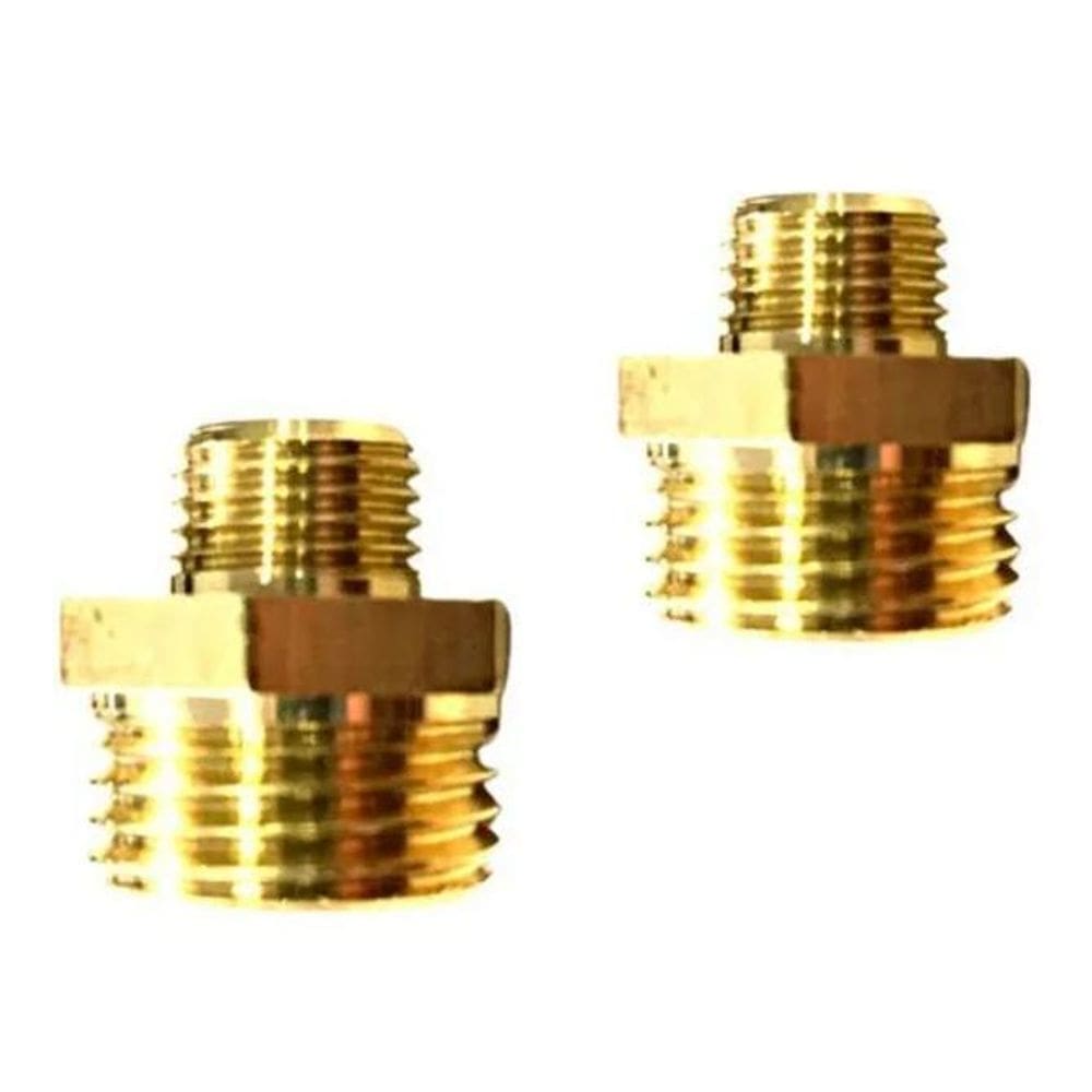 10X 2 Peças Niple Redução Conexão Latão 1/2 - 1/4 Rosca Bsp