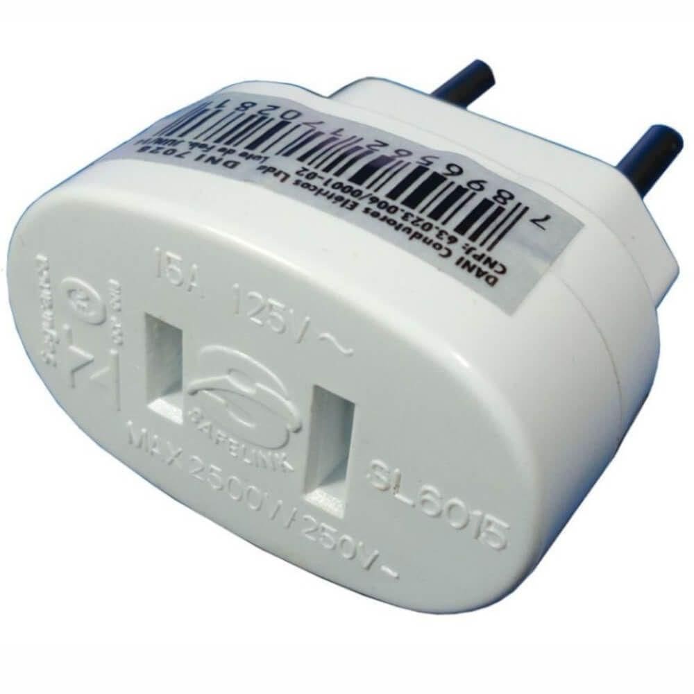 Adaptador Universal 2p Chato Para Redondo - 7028 - Key West Adaptador Univ.2pinos Chato P-red.key We 7028 .