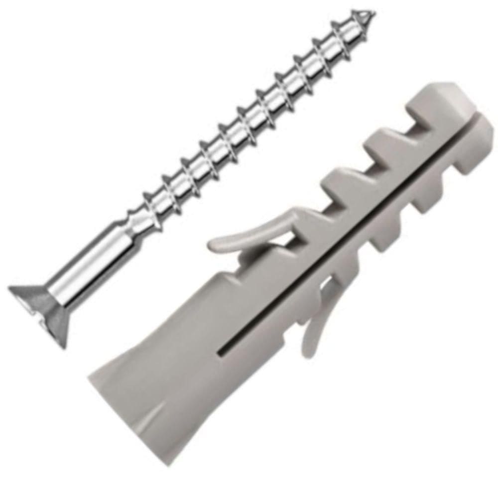 Bucha Nylon Nº 5 Com Parafuso Para Madeira 3,2 X 30 Com 10 Peças - 399 - Sforplast