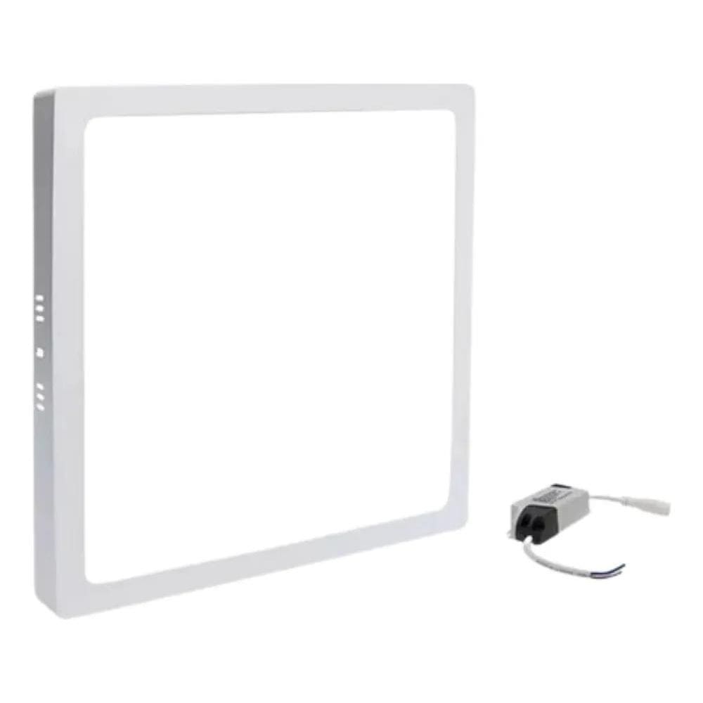 10X Painel Plafon Led 18W Sobrepor Quadrado 6000K Branco
