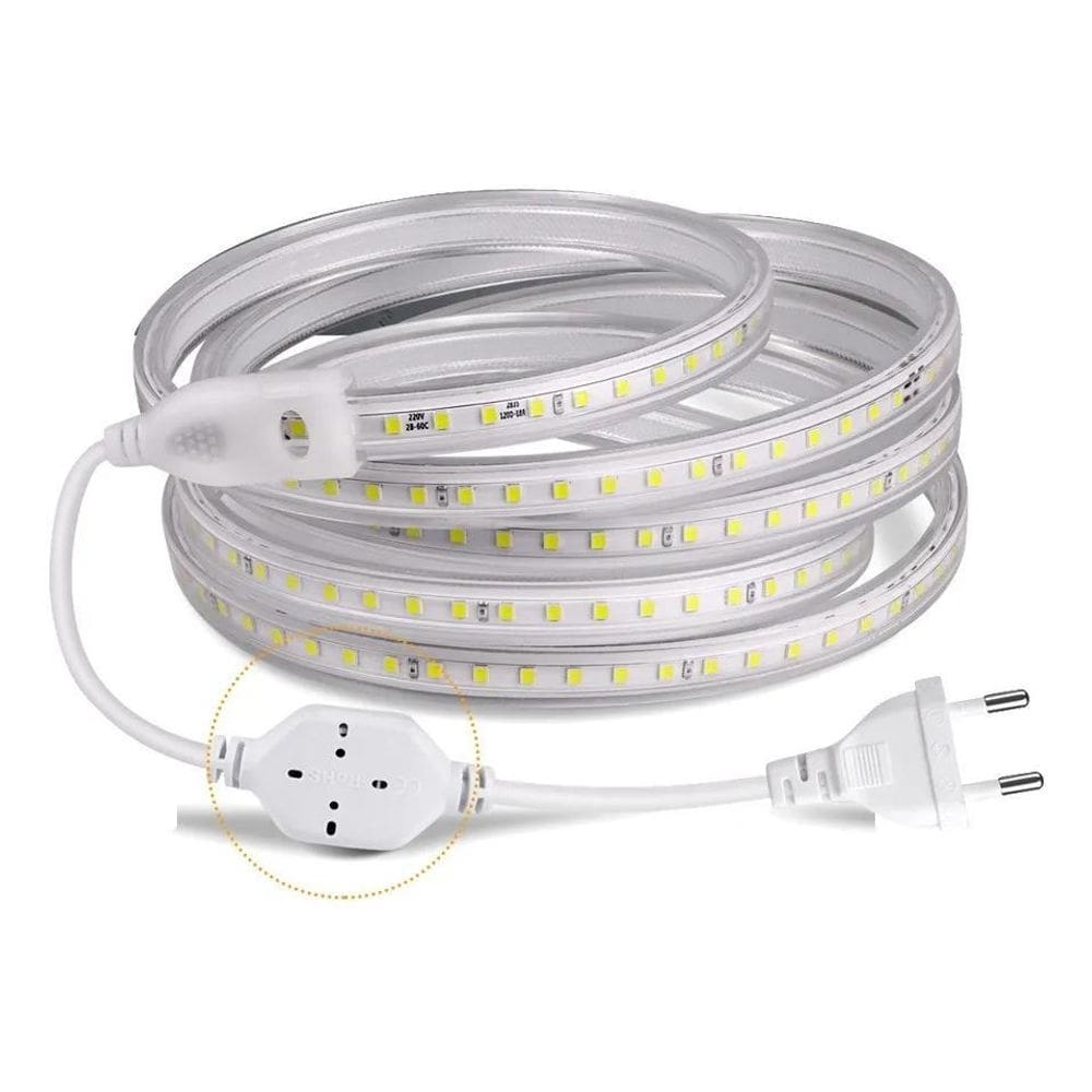 10X 2 Metro Mangueira Fita Super Led 110V + Conector Comple