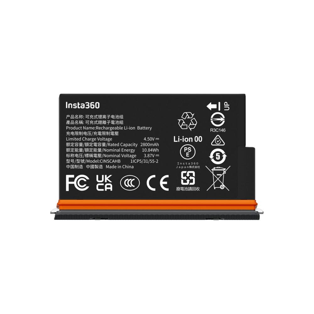 Bateria Insta360 X5 Ultra 2800mAh de longa duração