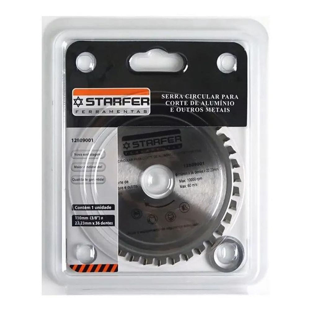10X Serra Circular Videa Corte Alumínio 110Mmx36 Dentes Sta