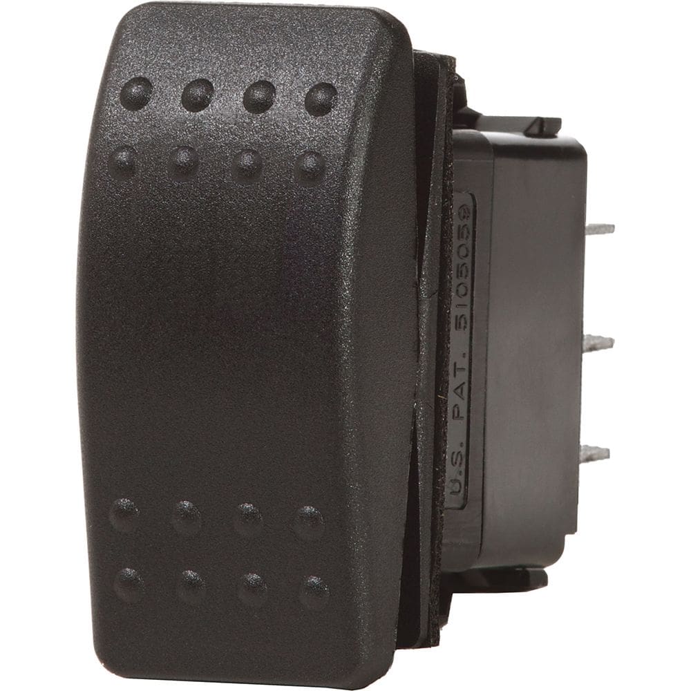 Interruptor Blue Sea 7935 Contura II DPST preto - DESLIGADO- (LIGADO)