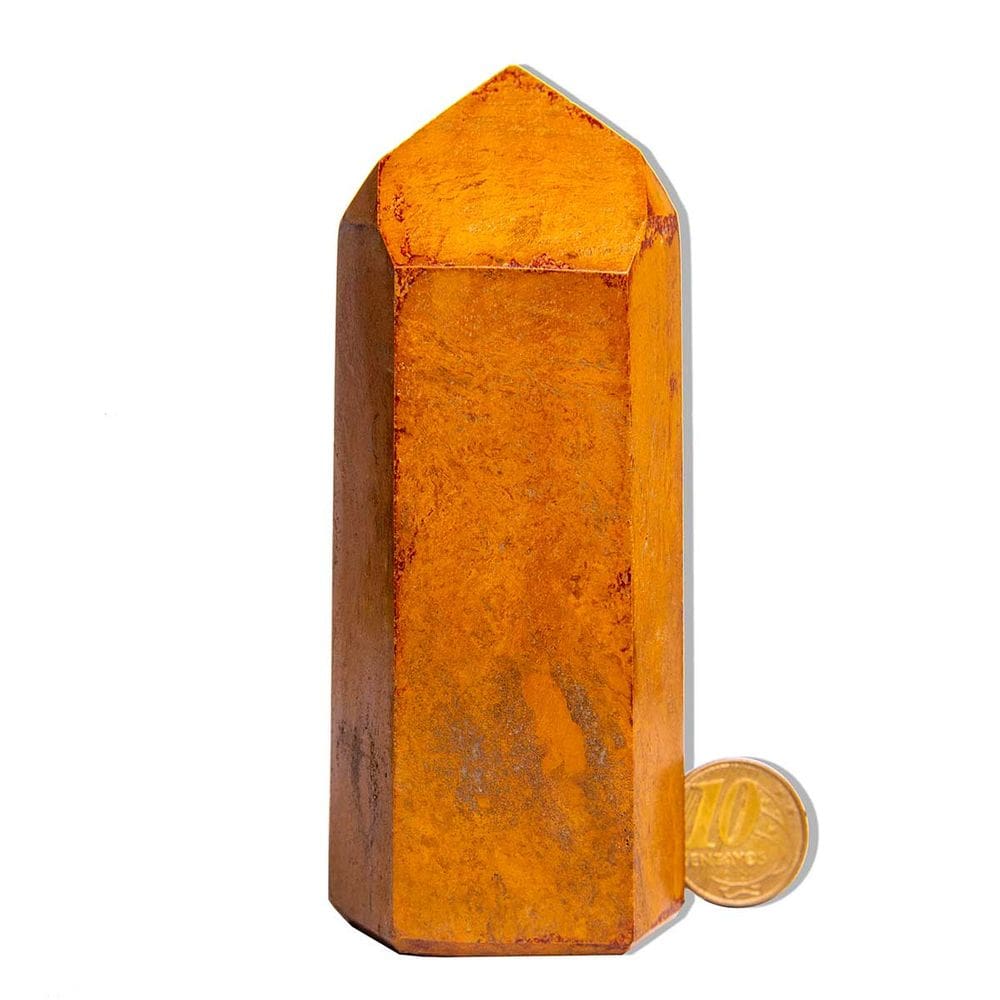Ponta Jaspe Amarelo Natural 200 a 350g 11 a 12cm Tipo B
