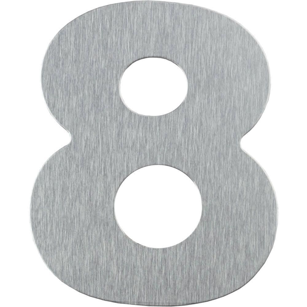 Número Residencial Em Alumínio Composto Escovado 125mm Nº 8 - Pr3001-8 - Pincéis Atlas