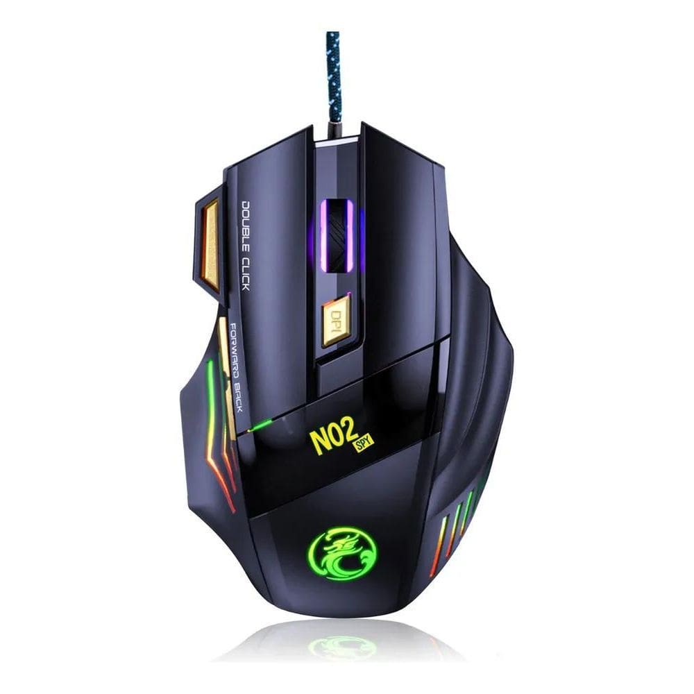 10X Mouse Gamer Para Jogo 3.200 Dpi Óptico Com Led Rgb Usb