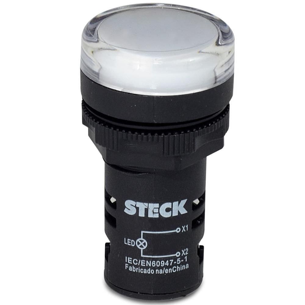 Sinalizador Led 110v Branco - Slds1105 - Steck Sinalizador Led 110v Branco Steck