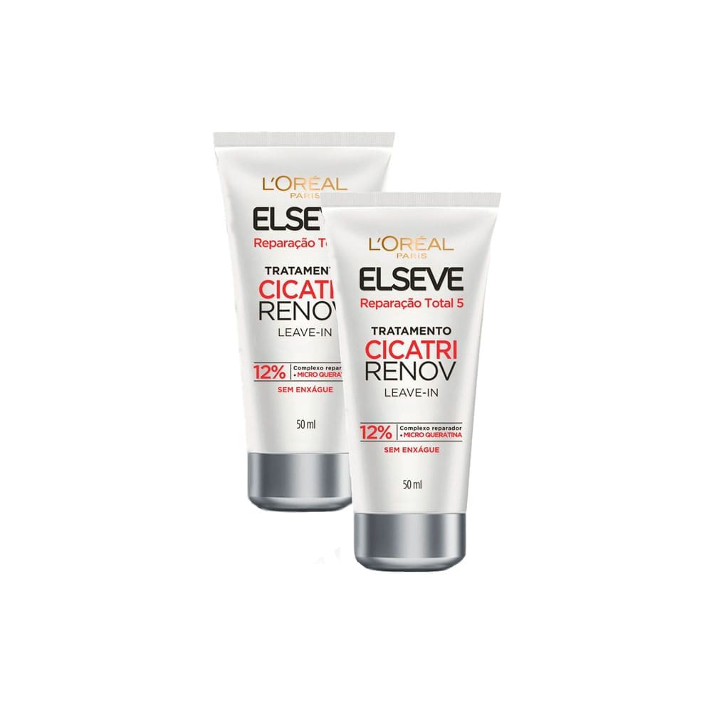 Kit 2 Leave In de Tratamento L`Oréal Paris Elseve Cicatri Renov 50ml