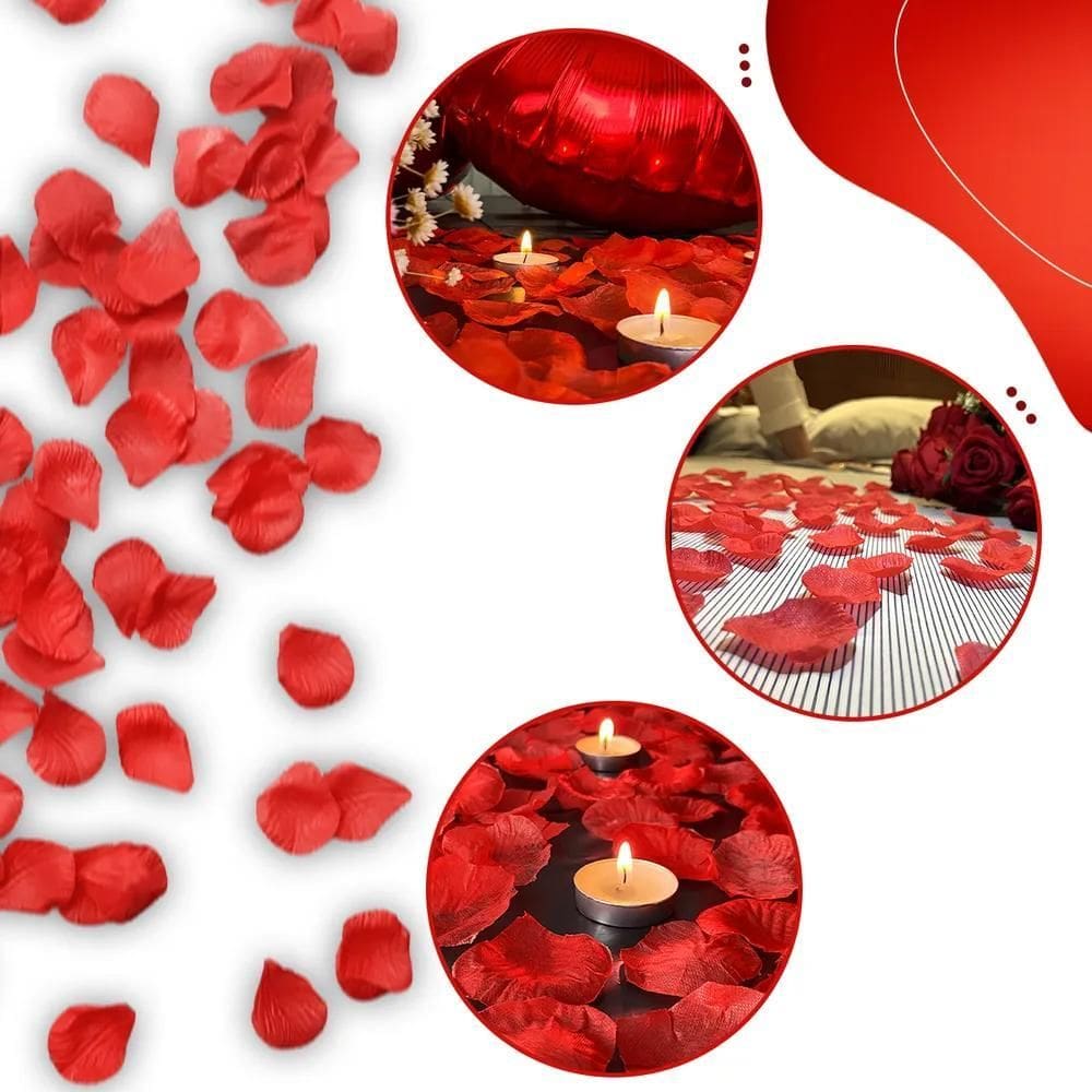 10X 1.000 Pétalas De Rosas Artificiais Vermelha Casamento N