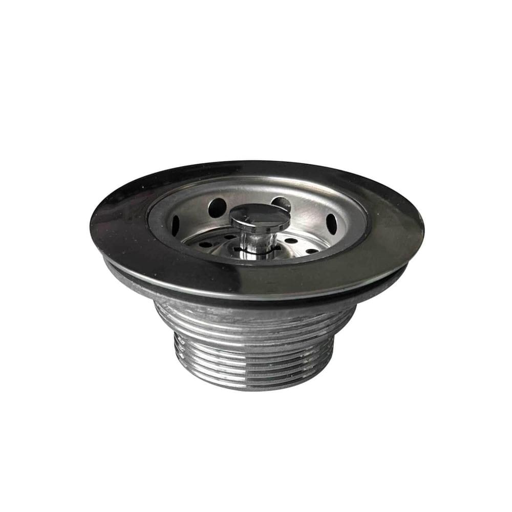 Válvula Pia Cozinha Escoamento 3 1/2Mm Acabamento Inox